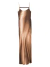 Oude Waag Faded-printed Dress In Brown