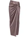 Oude Waag Gathered Detail Dress In Grey