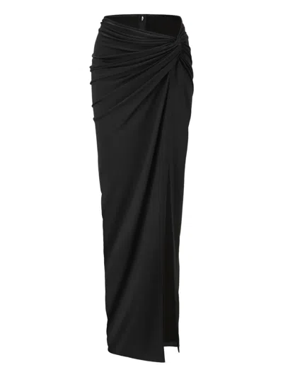 Oude Waag Knot-detailed Maxi Skirt In Black