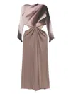 Oude Waag Long Sleeve Maxi Dress In Purple