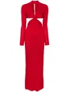 Oude Waag Silk Dress In Red