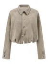 Oude Waag Striped Jacket In Neutral