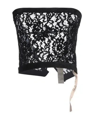 Oude Waag Woman Top Black Size S Polyester, Polyamide, Cotton, Rayon, Polyurethane