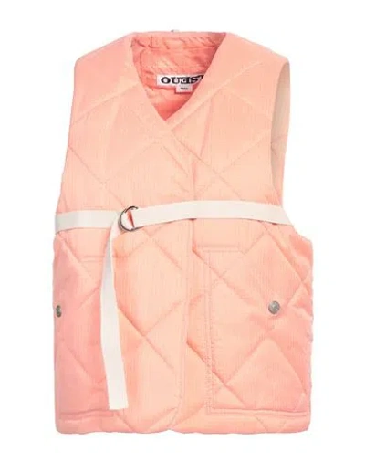 Ouest Paris Woman Down Jacket Salmon Pink Size L Polyamide