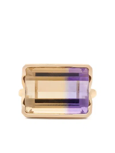 Ouf! 14k Yellow Gold Pinky Ring Pop Ametrine Ring