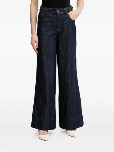 Ouí Braided Jeans In Black