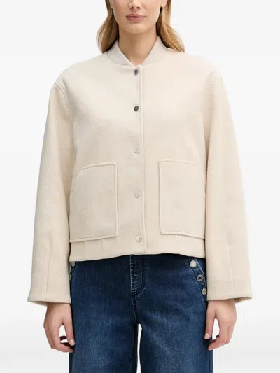 Ouí Button Pocket Jacket In Neutral