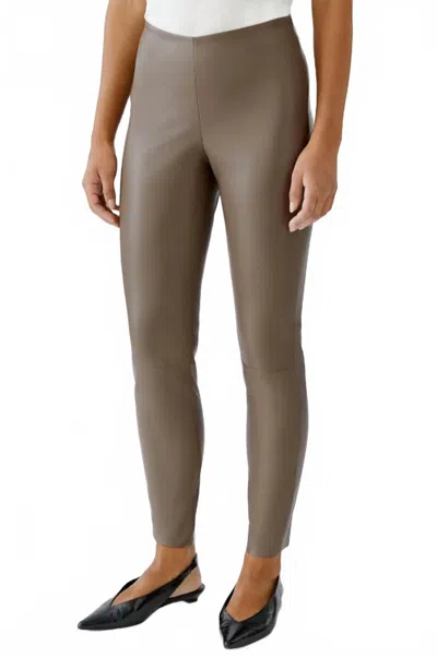 Ouí Chasey Stretch Leggings In Taupe In Brown