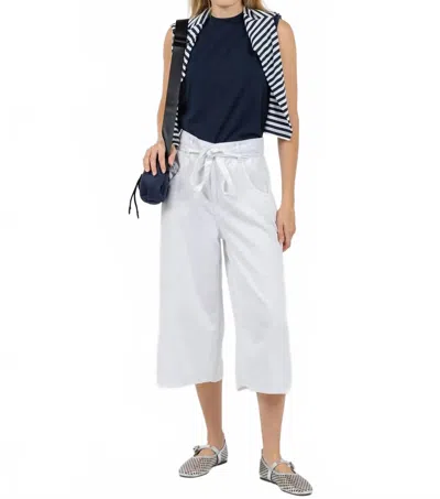 Ouí Crop Wide Leg Pants In Optic White