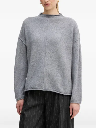 Ouí Drop-shoulder Sweater In Gray
