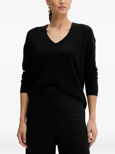 Ouí Freyja V-neck Sweater In Black