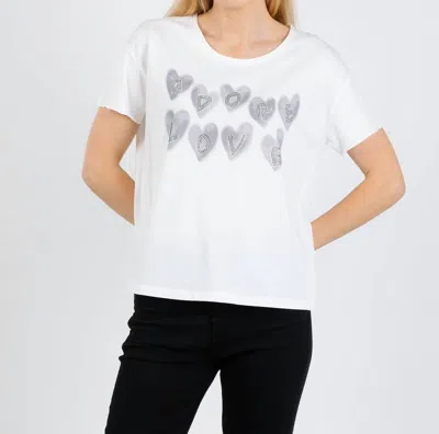 Ouí Heart Adore Tee In Cloud Dancer In White
