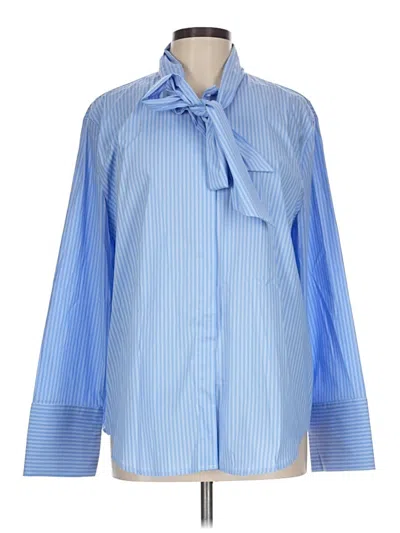 Pre-owned Ouí Long Sleeve Blouse In Blue