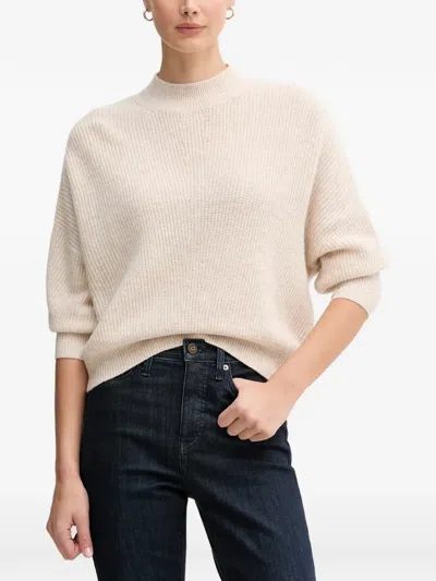 Ouí Mock-neck Sweater In Neutral