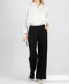 Ouí Pull-on Straight Pants In Black In Black