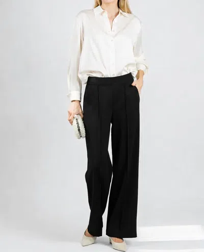Ouí Pull-on Straight Pants In Black