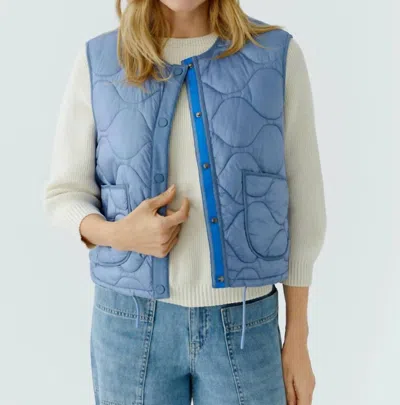 Ouí Reversible Parachute Vest In Light Blue Green In Multi