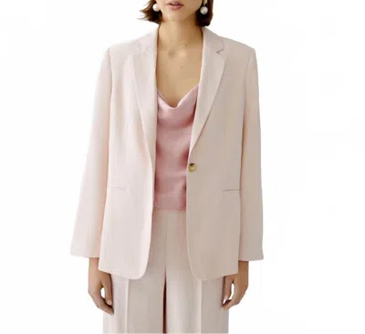 Ouí Single Breasted Blazer In Peach In Neutral