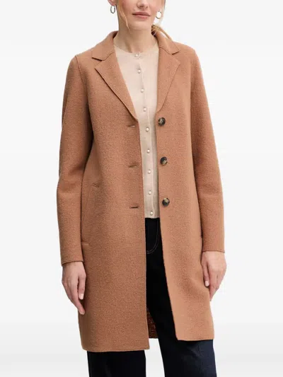 Ouí Single-breasted Coat In Brown
