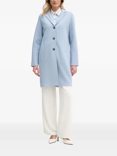 Ouí Stripped Embroidered-collar Shirt In 블루
