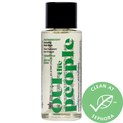Oui The People Featherweight Hydrating Body Gloss Oil With Squalane Cedarwood 3.3 oz / 98 ml In White