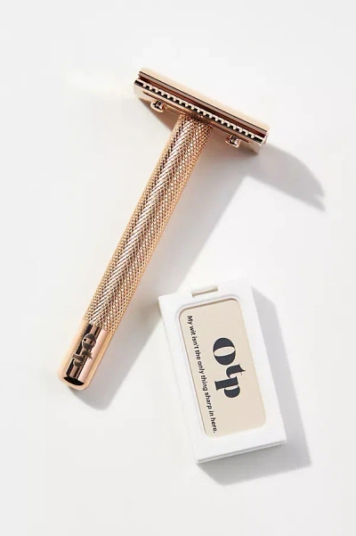 Oui The People The Single Rose Gold Sensitive Skin Razor In White