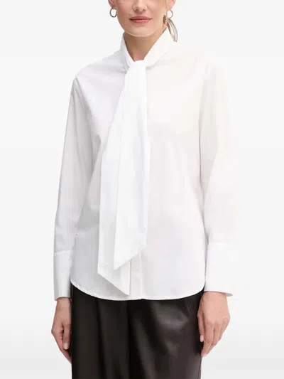 Ouí Tie Neck Blouse In Animal Print