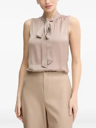 Ouí Tie Neck Top In Neutral