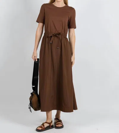 Ouí T-shirt Maxi Dress In Fondue Fudge In Brown
