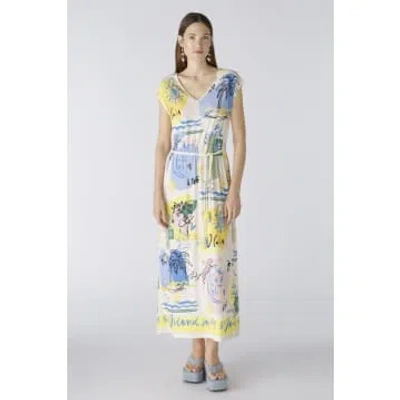 Ouí Oui Vitamin Sea Print Long Dress In Multi