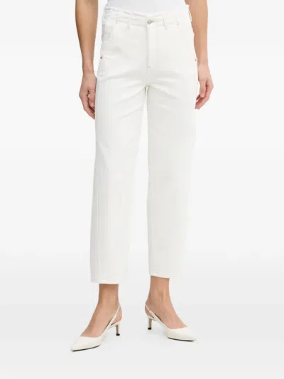 Ouí 러프 헴 진 In White