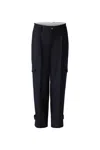 Ouí Women's Cargo Trouser Pants In Dark Blue In Blue