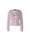 Ouí Women's Knit Jacket In White Violet In Multi