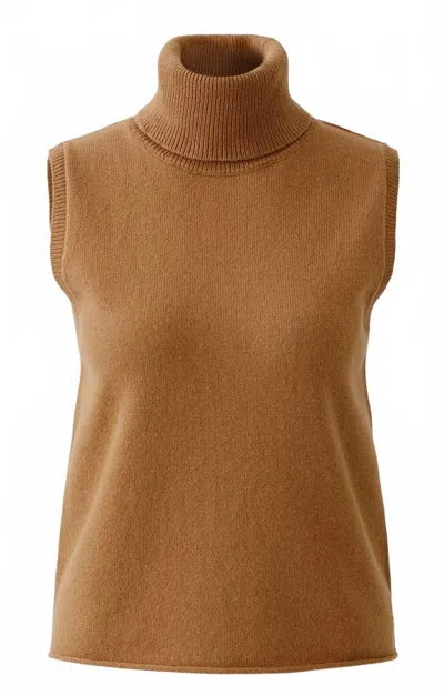 Ouí Women's Knitted Top In Camel In Brown