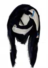 Ouí Women's Viscose Shawl In Light Stone Blue In Black