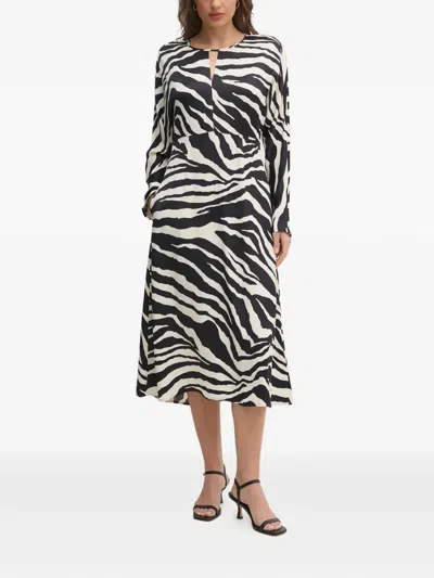 Ouí Zebra Print Cut-out Dress In Multi