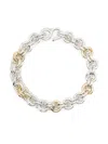 Ouie 14k Yellow Gold Two-tone Bracelet In Silber