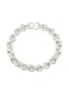 Ouie Recycled Silver Keyring Bracelet In Silver