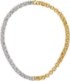 Ouie Silver & Gold Keychain Necklace In 925 Silver / 18k Y G