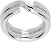 Ouie Silver Keyring 3mm Ring In 925 Sterling Silver