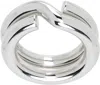Ouie Silver Keyring 4mm Ring In 925 Sterling Silver