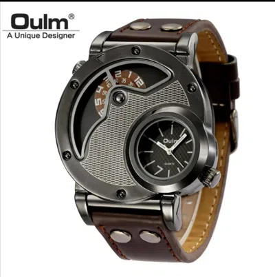 Pre-owned Oulm Orologio In Acciaio Top Brand Di Lusso  Japan In Brown