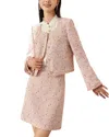 Ounixue 2pc Blazer & Skirt Set In Pink