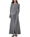 Ounixue 2pc T-shirt & Skirt Set In Gray