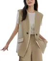 Ounixue 2pc Vest & Short Set In Brown