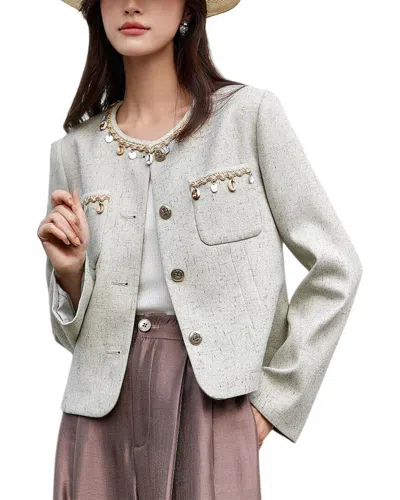 Ounixue Blazer In Gray