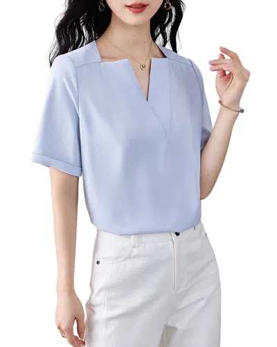 Ounixue Chiffon Shirt In Blue