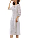 Ounixue Midi Dress In White
