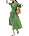 Ounixue Midi Dress In Green