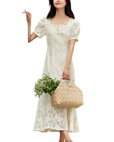 Ounixue Midi Dress In White